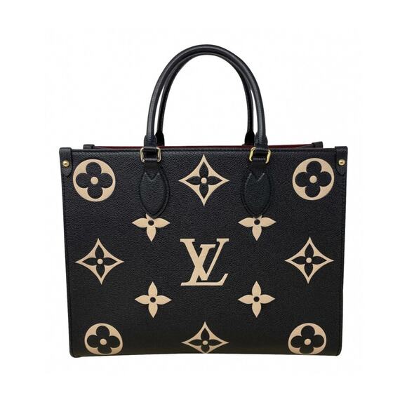 Louis Vuitton M45495 OnTheGo Tote MM Black/Beige NEW WITH TAGS! - Picture 13 of 13